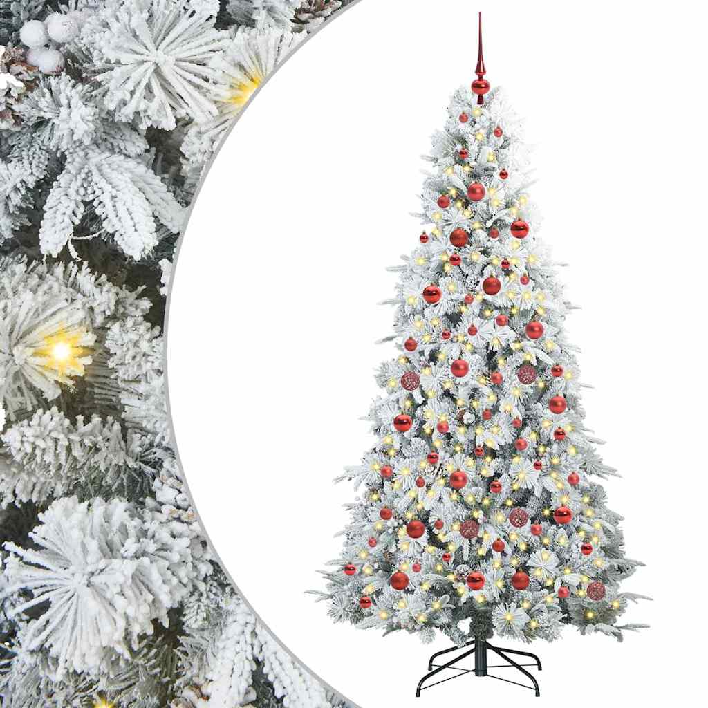 Vidaxx albero di Natale artificiale pieghevole bianco 180 cm PE e PVC