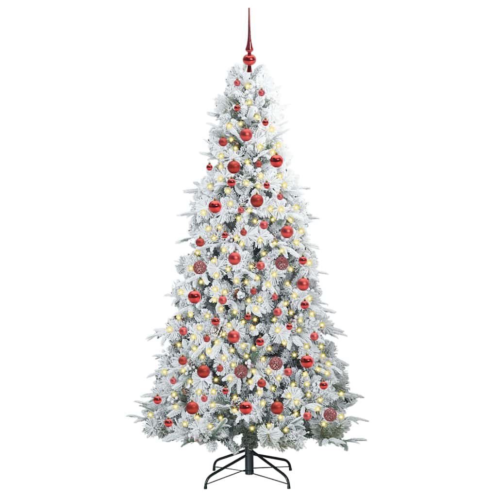Vidaxx albero di Natale artificiale pieghevole bianco 180 cm PE e PVC