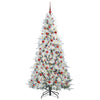 Vidaxx árbol de Navidad artificial plegable blanco 180 cm PE y PVC
