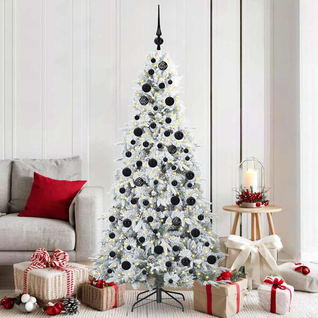 Vidaxx albero di Natale artificiale pieghevole bianco 180 cm PE e PVC