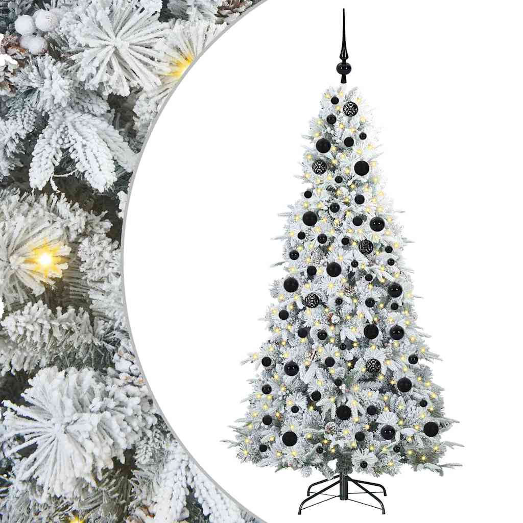 Vidaxx albero di Natale artificiale pieghevole bianco 180 cm PE e PVC