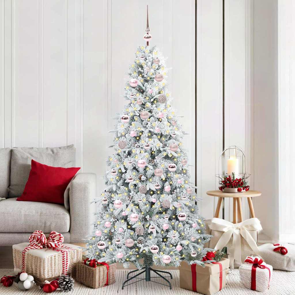 Vidaxx árbol de Navidad artificial plegable blanco 180 cm PE y PVC