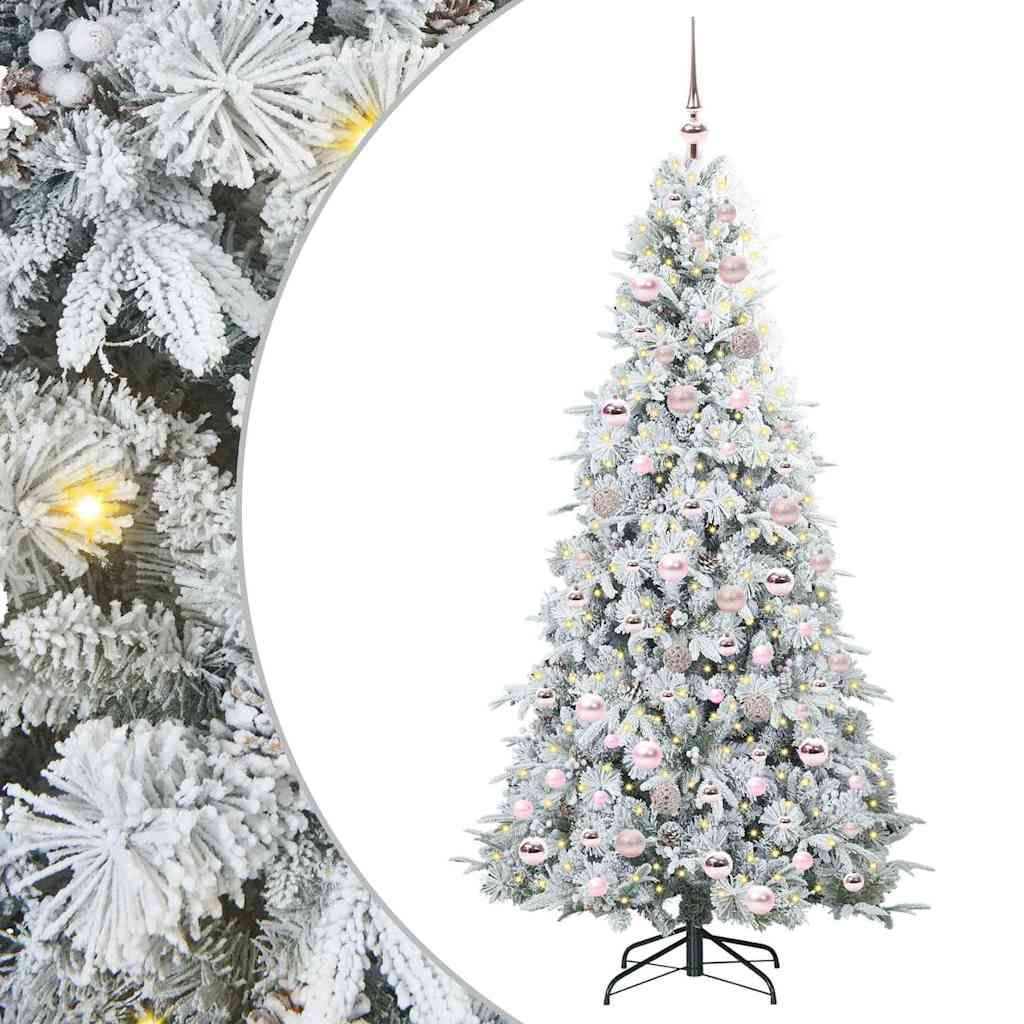 Vidaxx árbol de Navidad artificial plegable blanco 180 cm PE y PVC