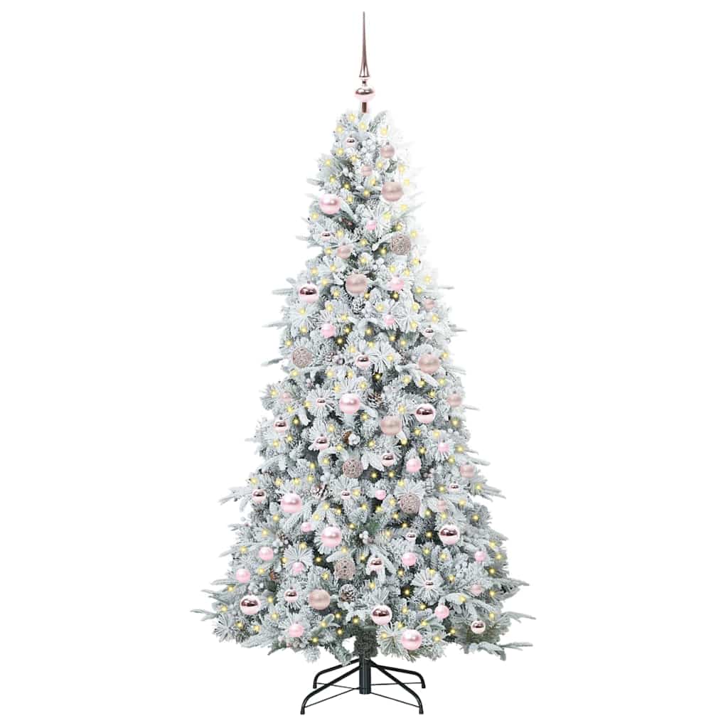 Vidaxx árbol de Navidad artificial plegable blanco 180 cm PE y PVC