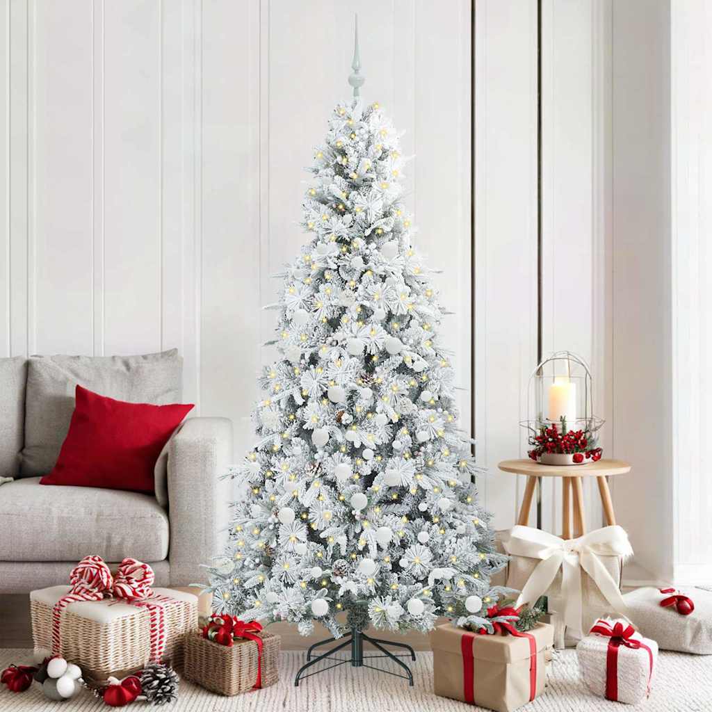 Vidaxx árbol de Navidad artificial plegable blanco 180 cm PE y PVC