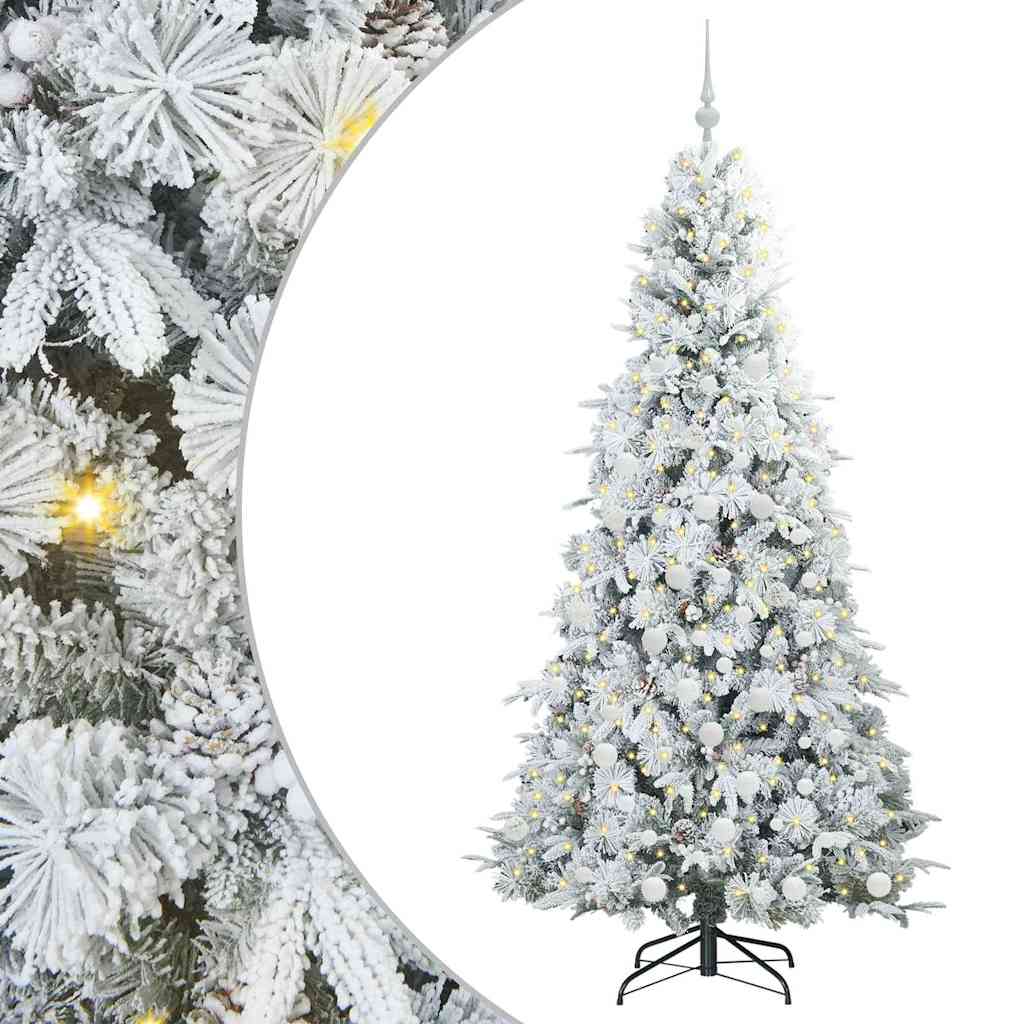Vidaxx árbol de Navidad artificial plegable blanco 180 cm PE y PVC