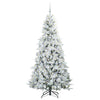 Vidaxl kunstmatige inklapbare kerstboom wit 180 cm pe en pvc