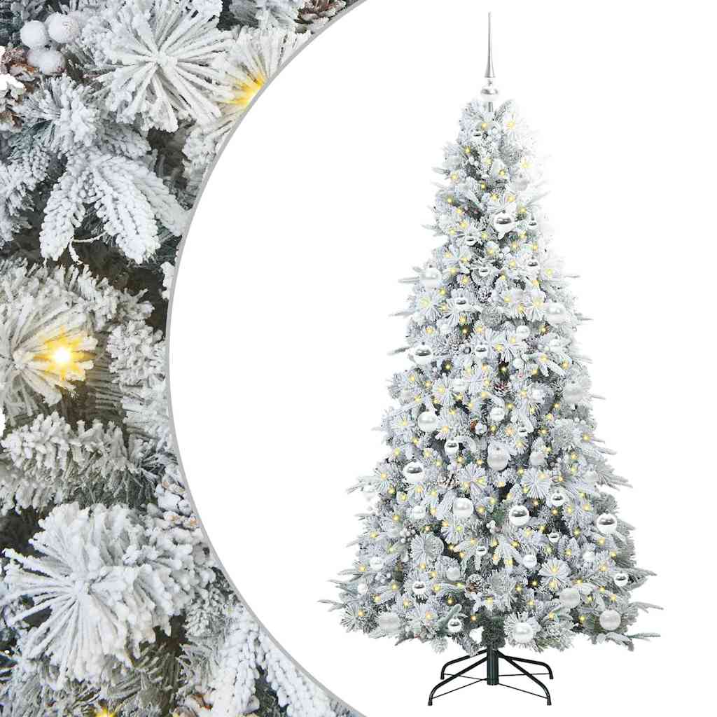 Vidaxx albero di Natale artificiale pieghevole bianco 180 cm PE e PVC