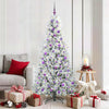 Vidaxx albero di Natale artificiale pieghevole bianco 180 cm PE e PVC