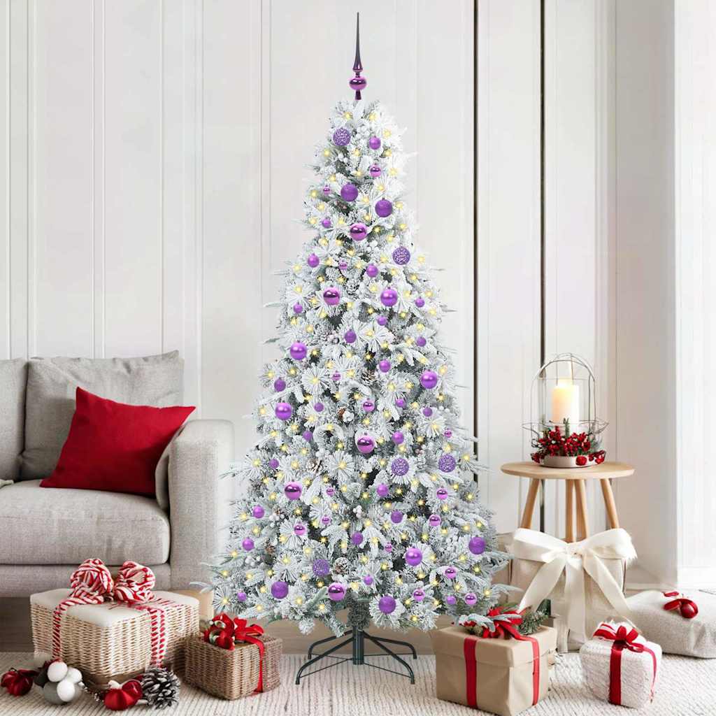 Vidaxx albero di Natale artificiale pieghevole bianco 180 cm PE e PVC