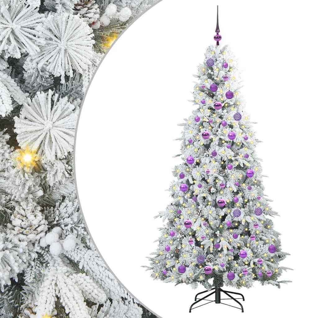 Vidaxx albero di Natale artificiale pieghevole bianco 180 cm PE e PVC