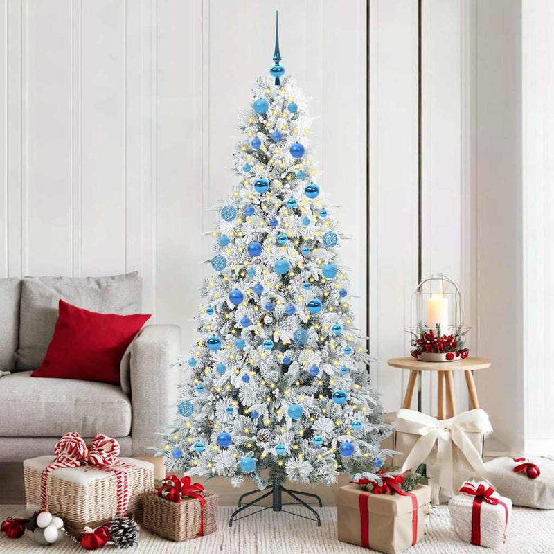 Vidaxx árbol de Navidad artificial plegable blanco 180 cm PE y PVC