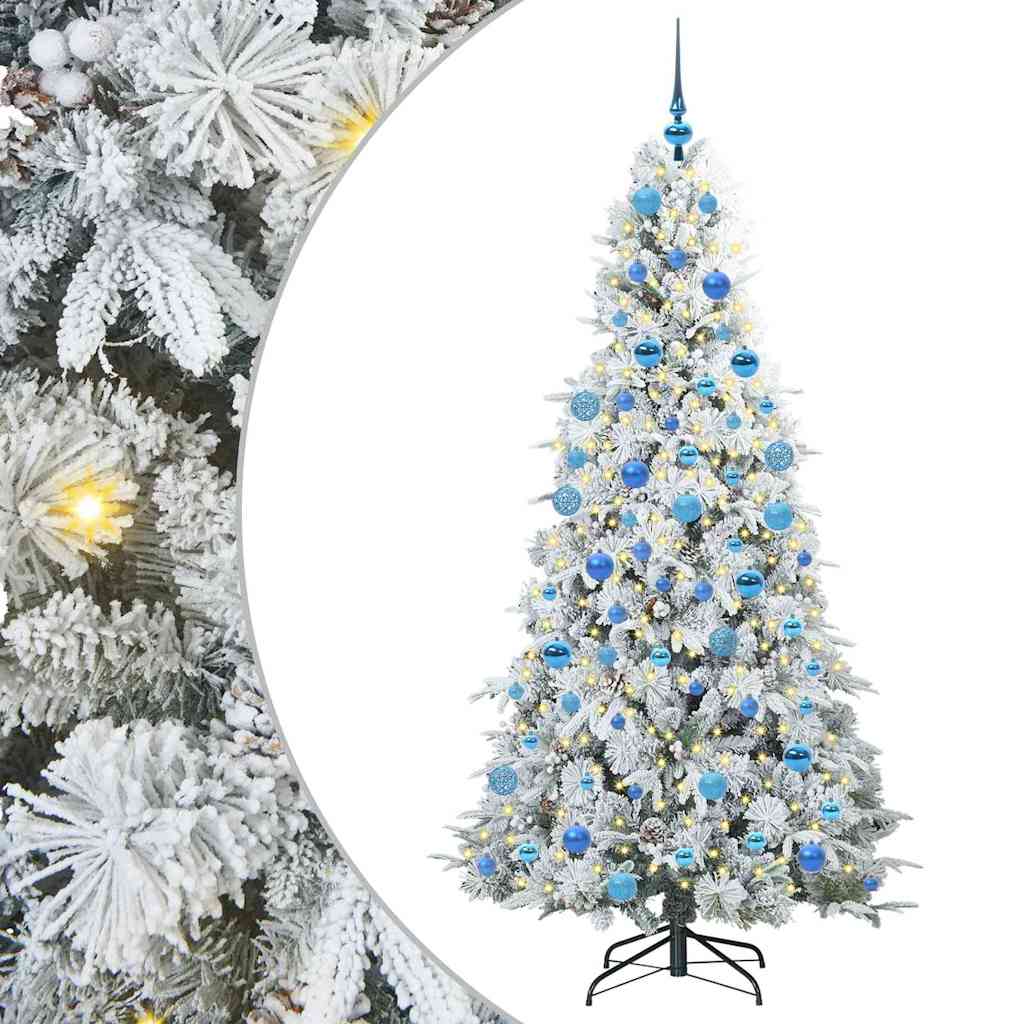Vidaxx árbol de Navidad artificial plegable blanco 180 cm PE y PVC