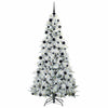 Albero di Natale pieghevole artificiale Vidaxx bianco 210 cm PE e PVC