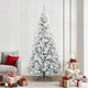 Albero di Natale pieghevole artificiale Vidaxx bianco 210 cm PE e PVC