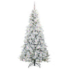 Albero di Natale pieghevole artificiale Vidaxx bianco 210 cm PE e PVC