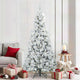 Vidaxl kunstmatige inklapbare kerstboom wit 210 cm pe en pvc