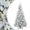 Albero di Natale pieghevole artificiale Vidaxx bianco 210 cm PE e PVC