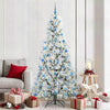 Vidaxx árbol de Navidad artificial plegable blanco 210 cm PE y PVC