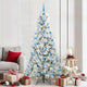 Vidaxx árbol de Navidad artificial plegable blanco 210 cm PE y PVC