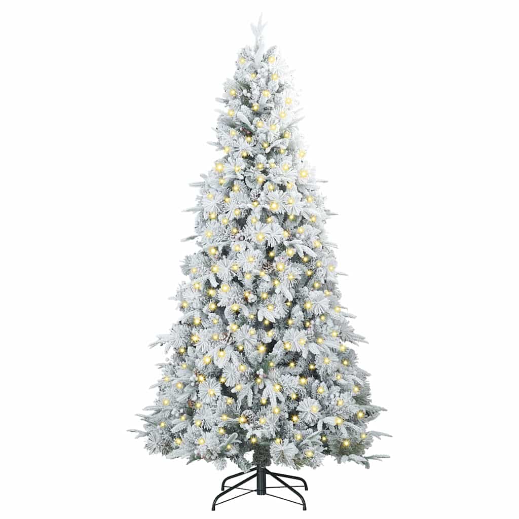 Vidaxx albero di Natale artificiale pieghevole bianco 240 cm PE e PVC