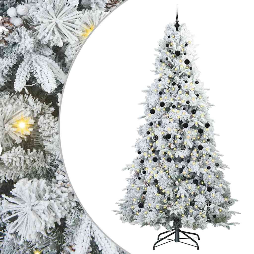 Vidaxx árbol de Navidad artificial plegable blanco 240 cm PE y PVC