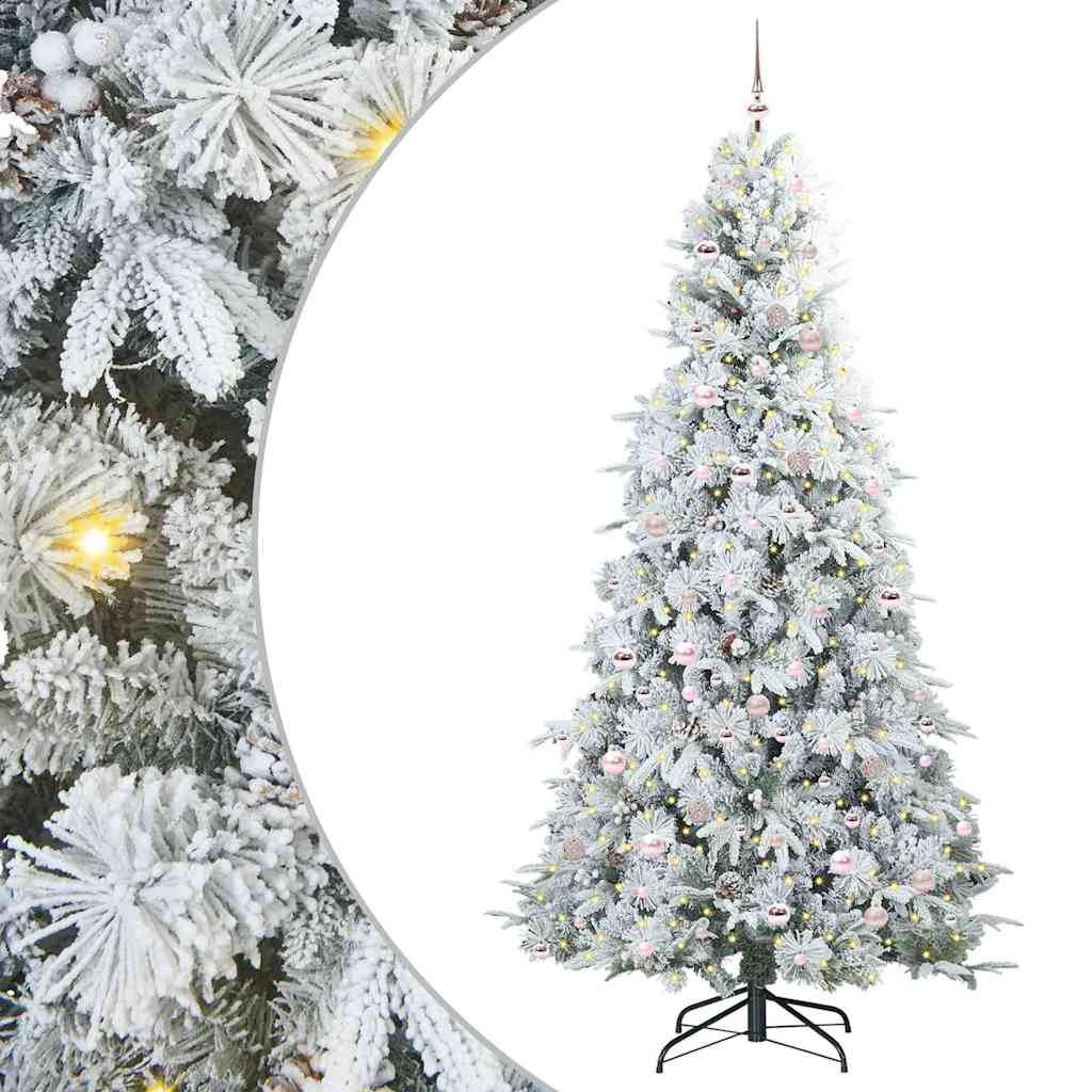 Vidaxx árbol de Navidad artificial plegable blanco 240 cm PE y PVC
