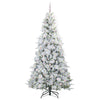 Vidaxx albero di Natale artificiale pieghevole bianco 240 cm PE e PVC