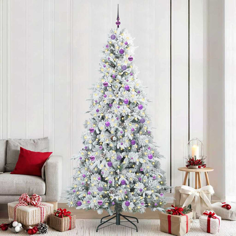 Vidaxx árbol de Navidad artificial plegable blanco 240 cm PE y PVC