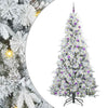 Vidaxx árbol de Navidad artificial plegable blanco 240 cm PE y PVC