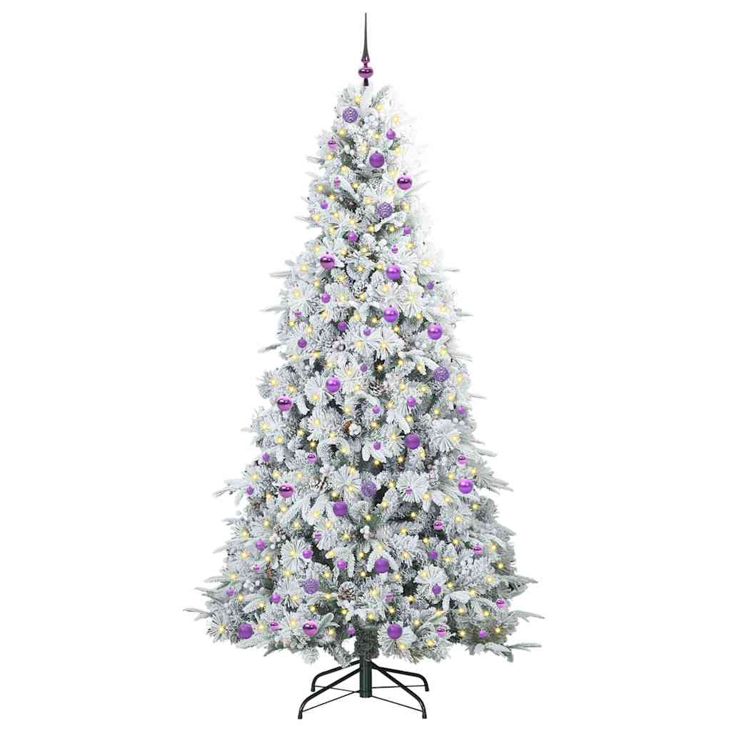 Vidaxx árbol de Navidad artificial plegable blanco 240 cm PE y PVC