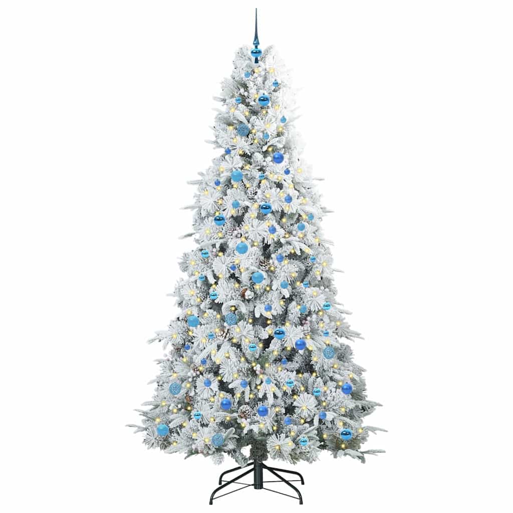 Vidaxx albero di Natale artificiale pieghevole bianco 240 cm PE e PVC
