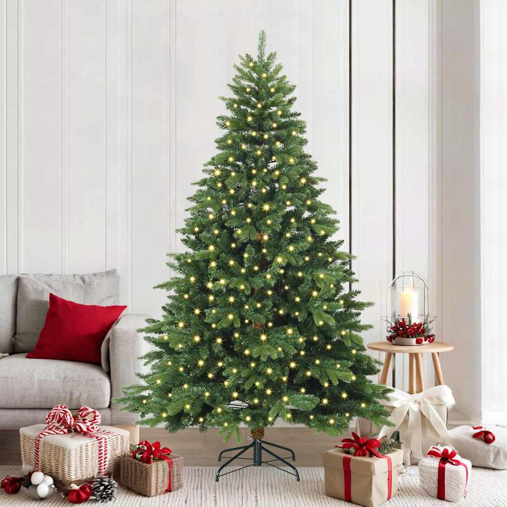 Albero di Natale artificiale Vidaxx con 300 LED con standard verde 210 cm PE e PVC