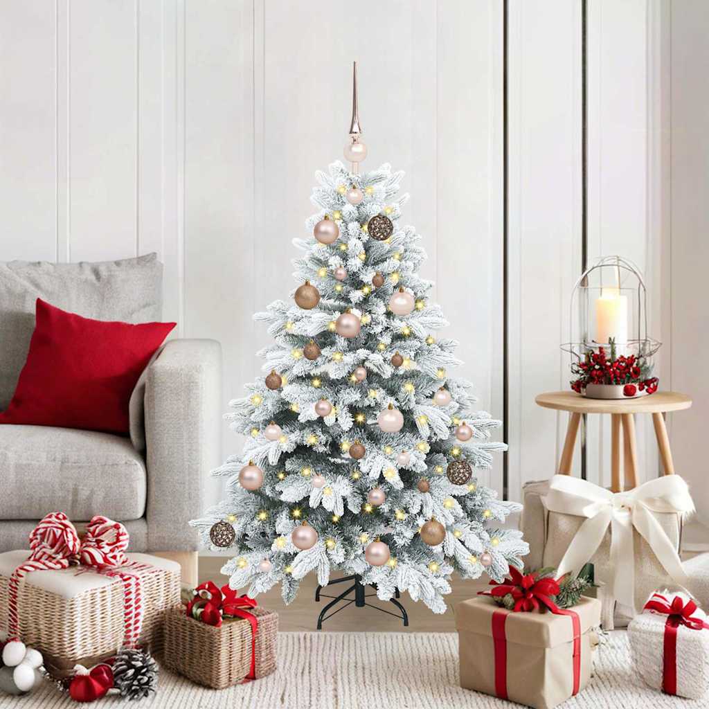 Árbol de Navidad artificial Vidaxx con 150 LED con PE y PVC blanco estándar de 120 cm