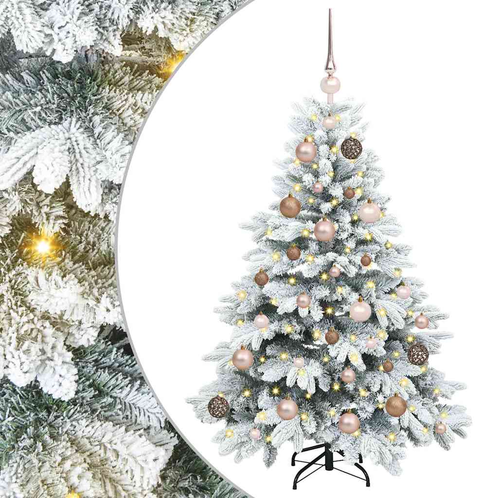 Árbol de Navidad artificial Vidaxx con 150 LED con PE y PVC blanco estándar de 120 cm