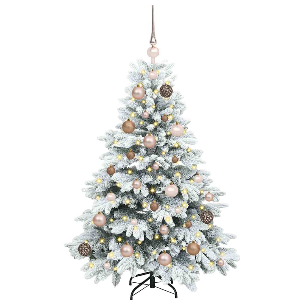Árbol de Navidad artificial Vidaxx con 150 LED con PE y PVC blanco estándar de 120 cm