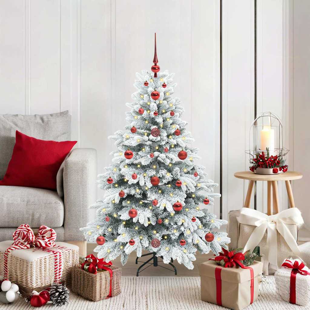 Árbol de Navidad artificial Vidaxx con 150 LED con PE y PVC blanco estándar de 120 cm