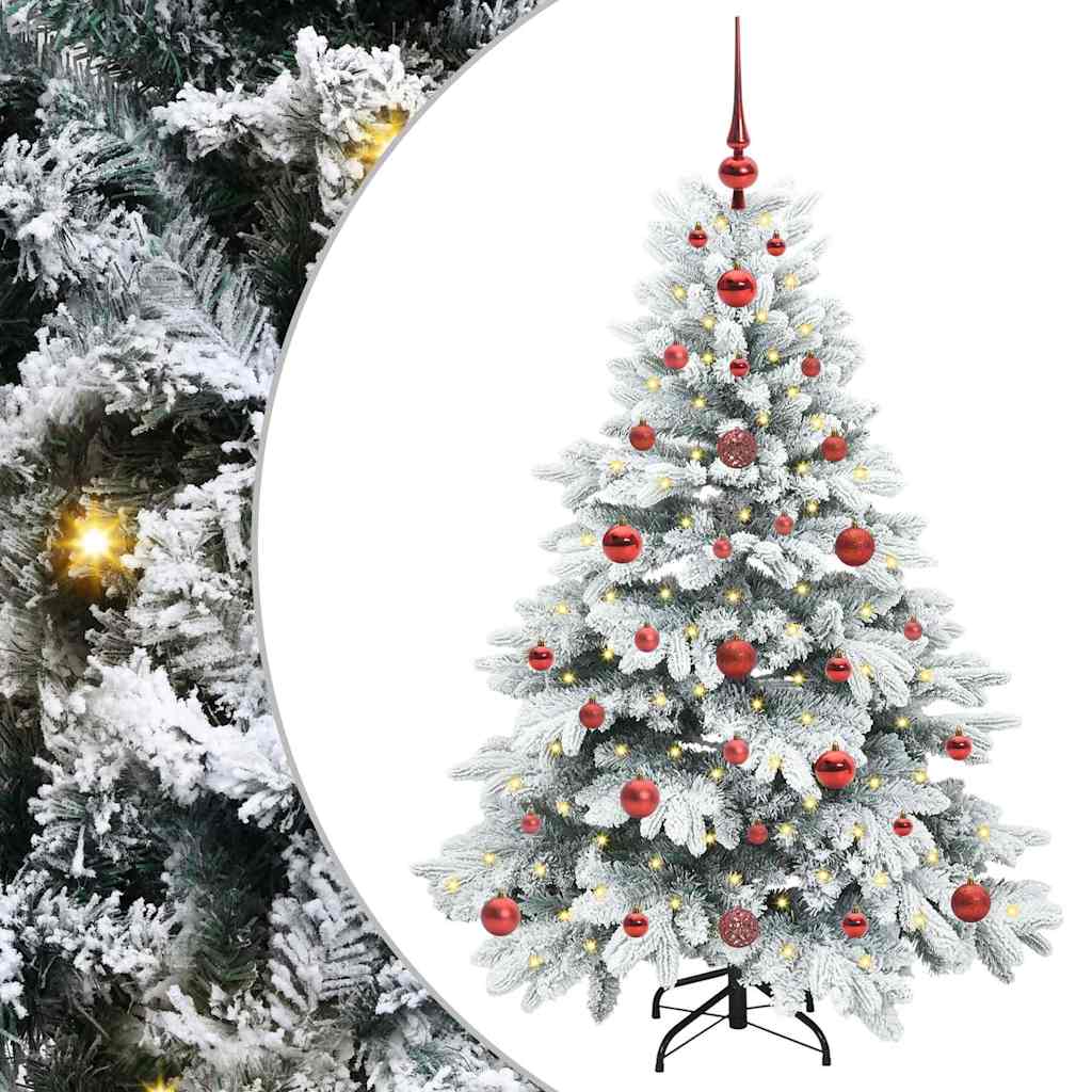 Árbol de Navidad artificial Vidaxx con 150 LED con PE y PVC blanco estándar de 120 cm