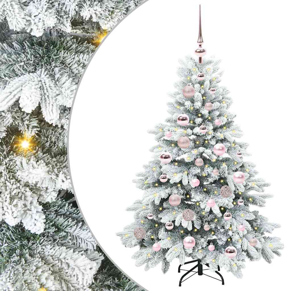 Árbol de Navidad artificial Vidaxx con 150 LED con PE y PVC blanco estándar de 120 cm