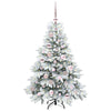 Árbol de Navidad artificial Vidaxx con 150 LED con PE y PVC blanco estándar de 120 cm