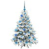Árbol de Navidad artificial Vidaxx con 150 LED con PE y PVC blanco estándar de 120 cm