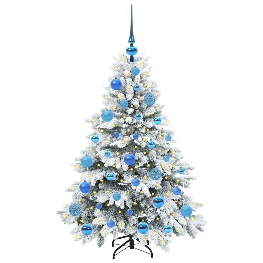 Árbol de Navidad artificial Vidaxx con 150 LED con PE y PVC blanco estándar de 120 cm