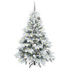Vidaxl kunstkerstboom met 150 led met standaard wit 150 cm pe en pvc