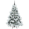 Vidaxl kunstkerstboom met 150 led met standaard wit 150 cm pe en pvc