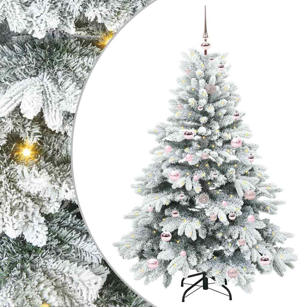 Árbol de Navidad artificial Vidaxx con 150 LED con PE y PVC blanco estándar de 150 cm