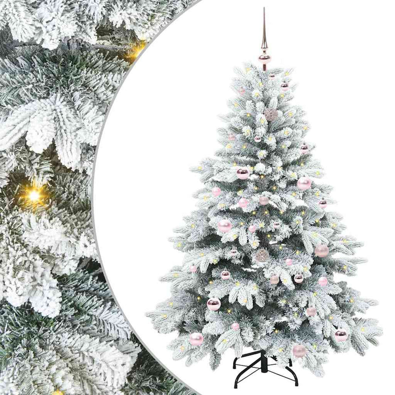 Árbol de Navidad artificial Vidaxx con 150 LED con PE y PVC blanco estándar de 150 cm