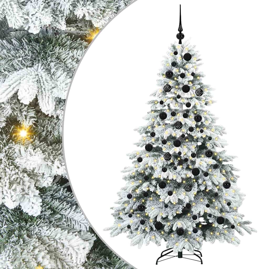 Vidaxl kunstkerstboom met 300 led met standaard wit 180 cm pe en pvc
