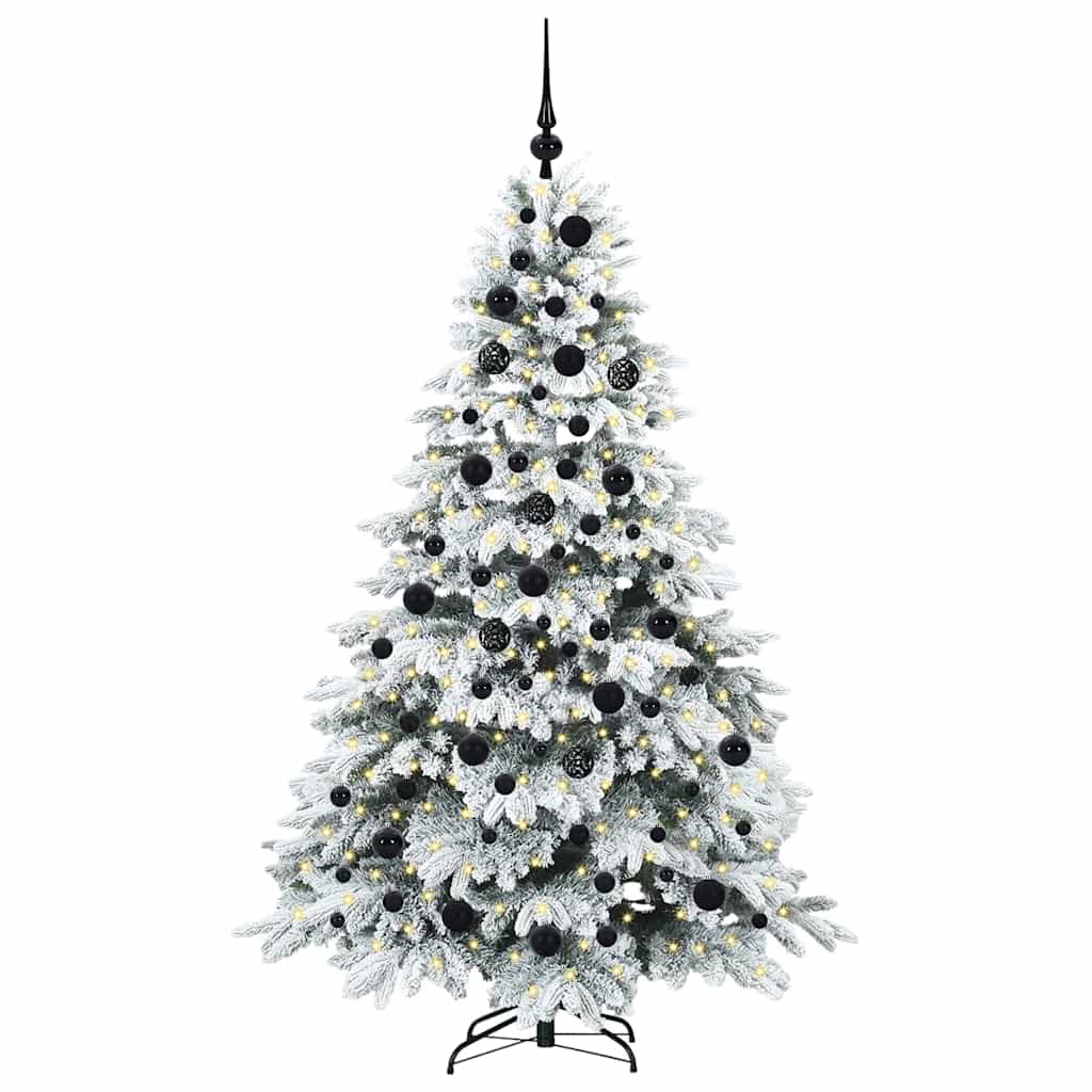 Árbol de Navidad artificial Vidaxx con 300 LED con PE y PVC blanco estándar de 180 cm