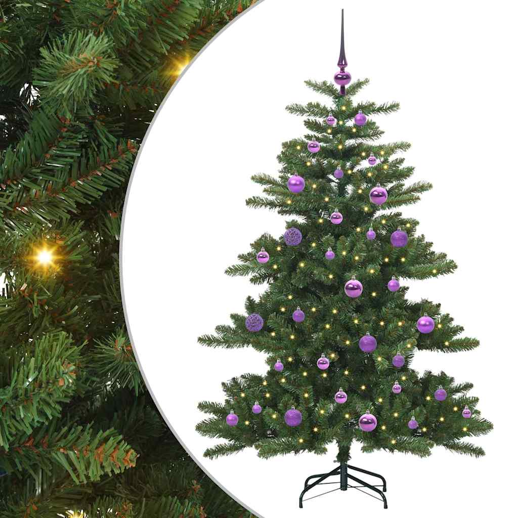 Vidaxx albero di Natale artificiale pieghevole verde 150 cm in PVC e acciaio