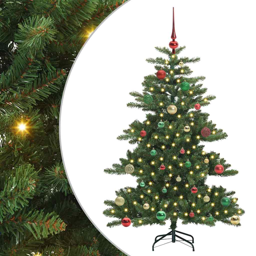 Vidaxx albero di Natale artificiale pieghevole verde 150 cm in PVC e acciaio